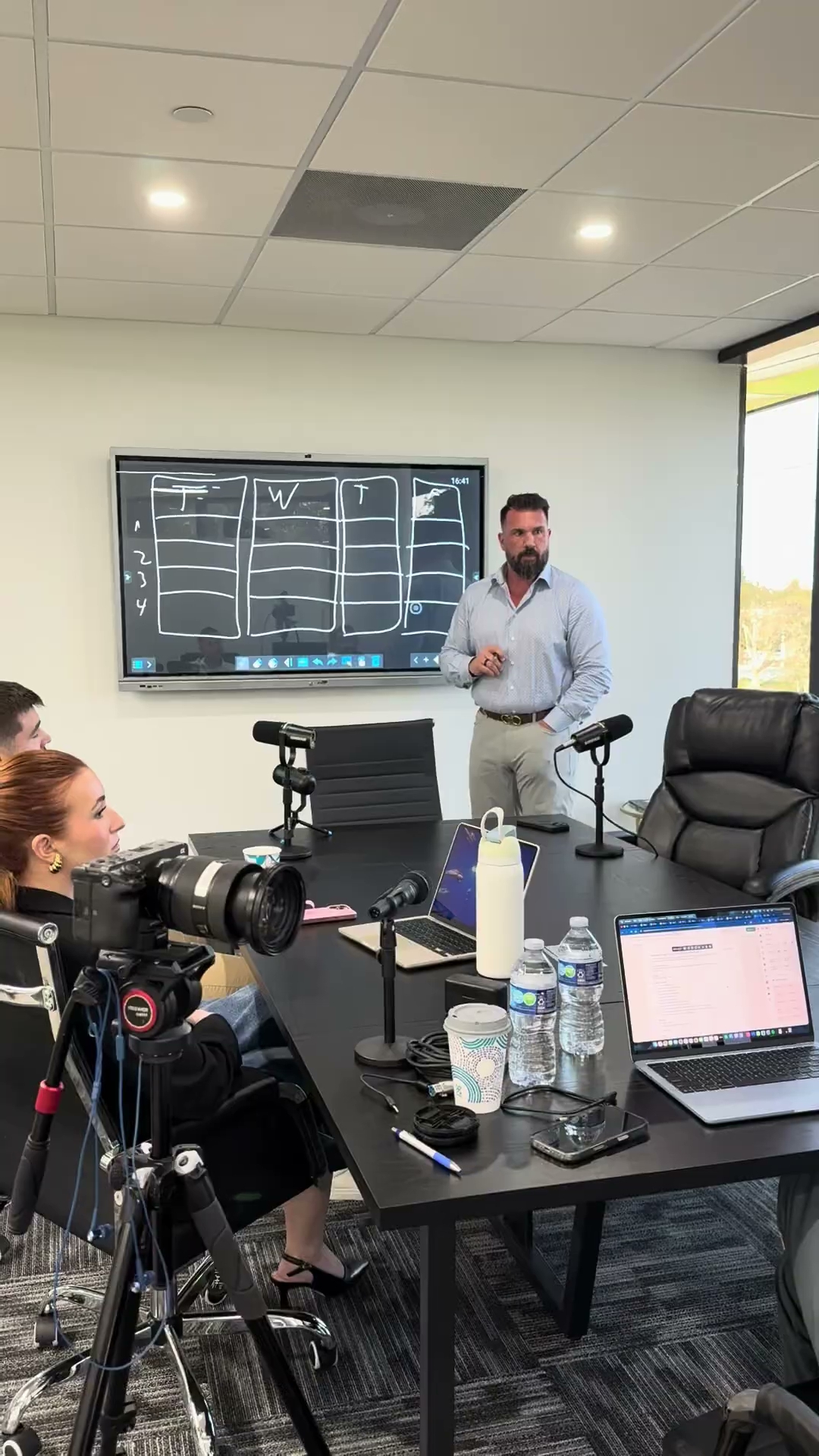Eric Winegard leading a business strategy session with his team